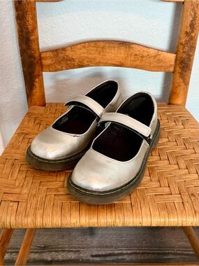 Silver Doc Martens Mary Janes